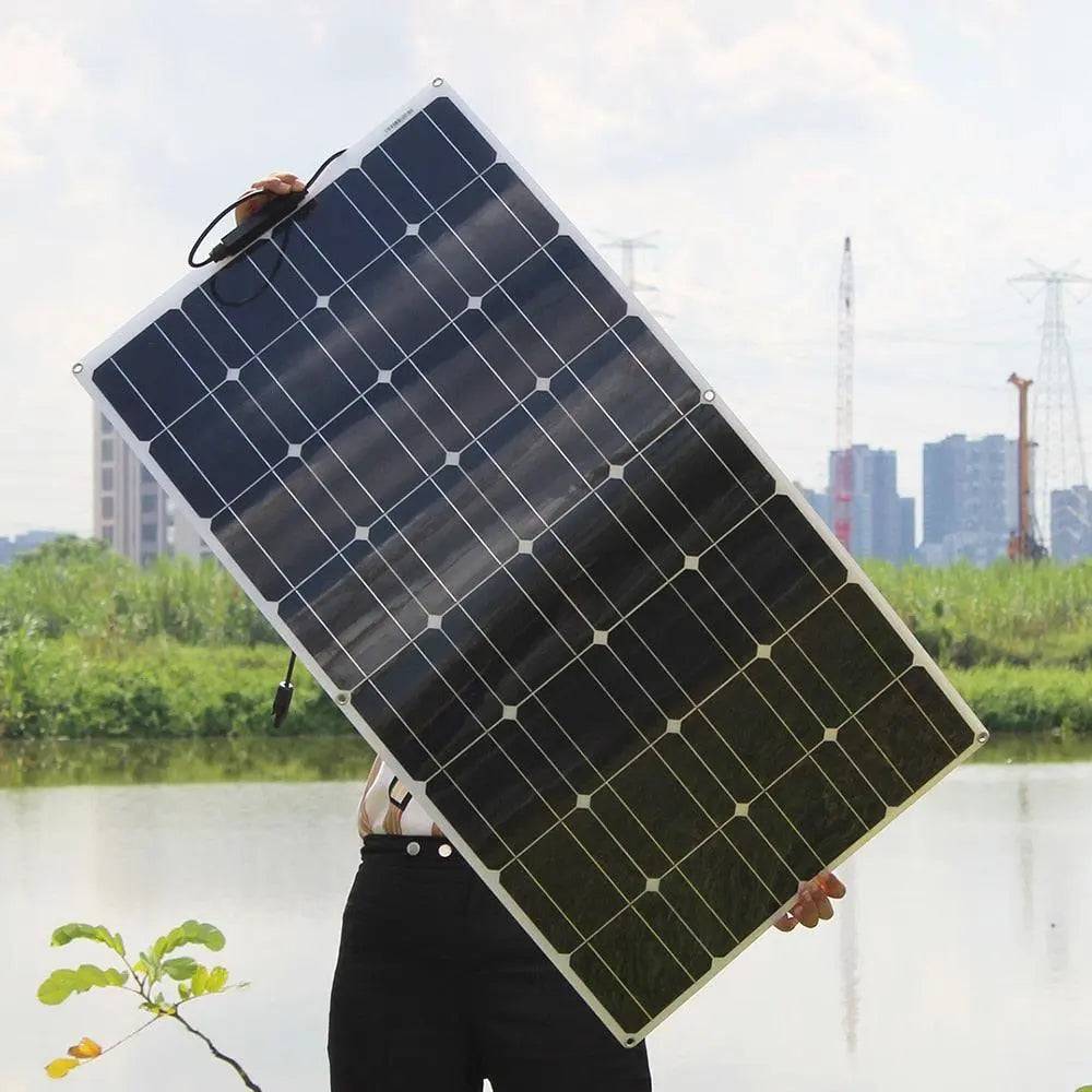 Solar Panel Solar Energy Systems Portable 500/300/200 W Power Flexible  12/24 V Complete Charger Kit  Home - 54Grid - Renewable Energy Store