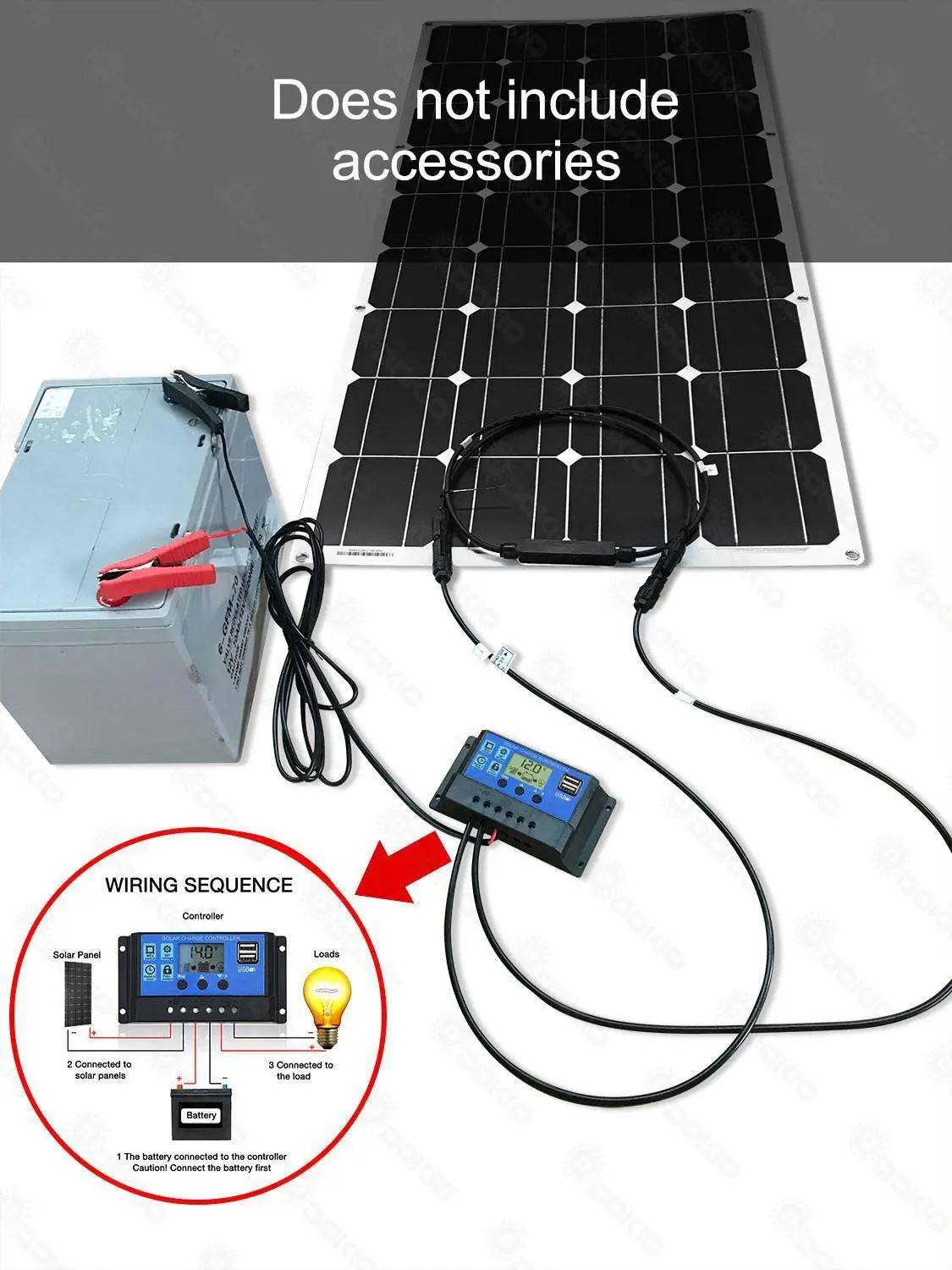 Solar Panel 100W Flexible Monocrystalline Flexible Car/Boat High Quality 12V - 54Grid - Renewable Energy Store