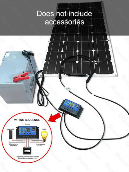 Solar Panel 100W Flexible Monocrystalline Flexible Car/Boat High Quality 12V - 54Grid - Renewable Energy Store