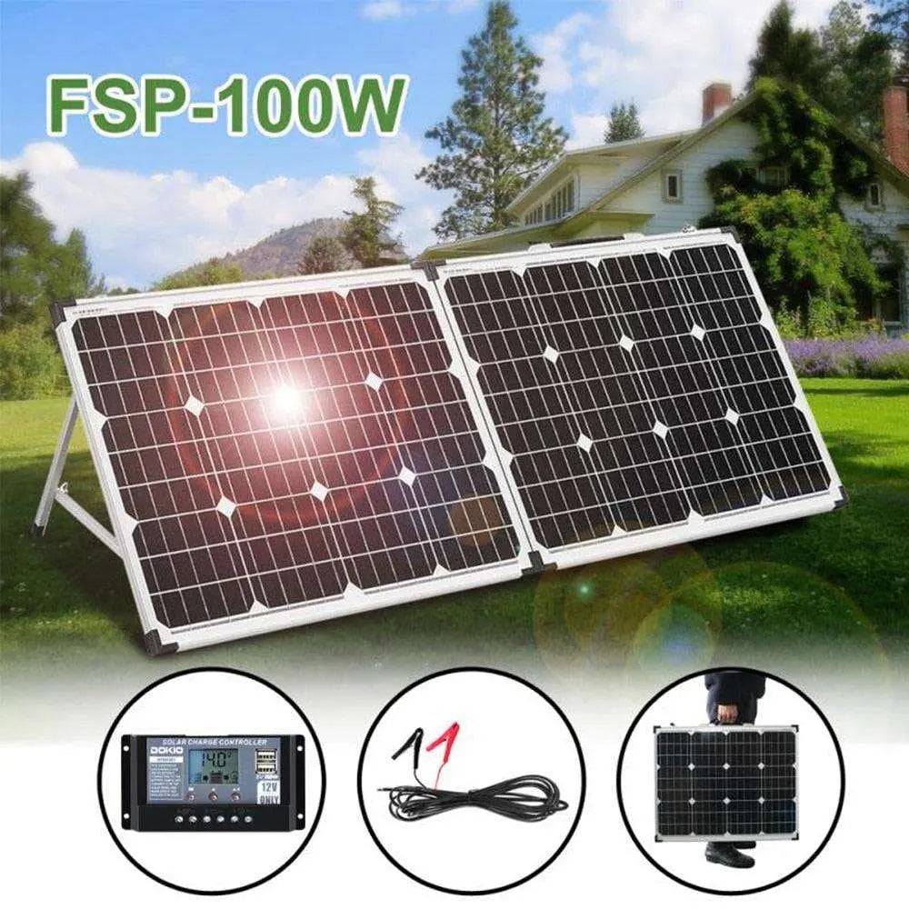 Solar Panel 100W (2Pcs x 50W) USB Controller Solar Battery Cell/Module/System Charger - 54Grid - Renewable Energy Store