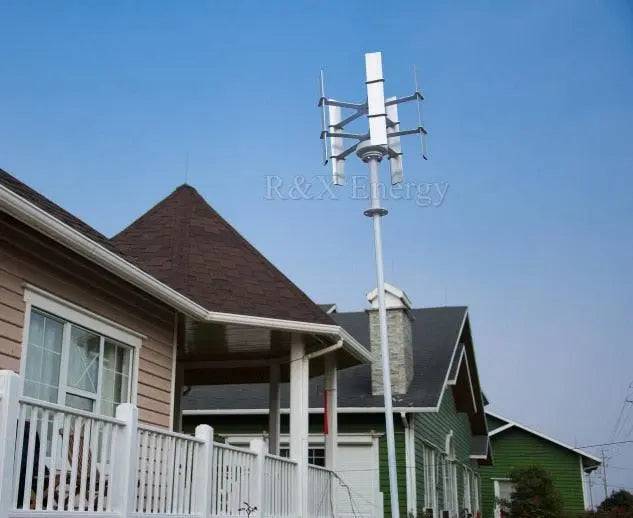Mini Vertical Axis Wind Turbine Generator 10W 12VDC Windmill Generator Max 15w 5 Blades High Quality for Household Street - 54Grid - Renewable Energy Store