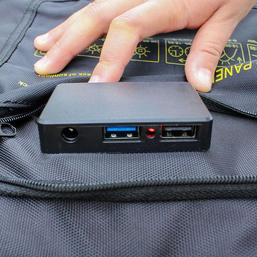 Solar Panel 60W Foldable Solar Charger Dual 5V USB 18V DC Output Waterproof Mobile Phone Camping Boats - 54Grid - Renewable Energy Store