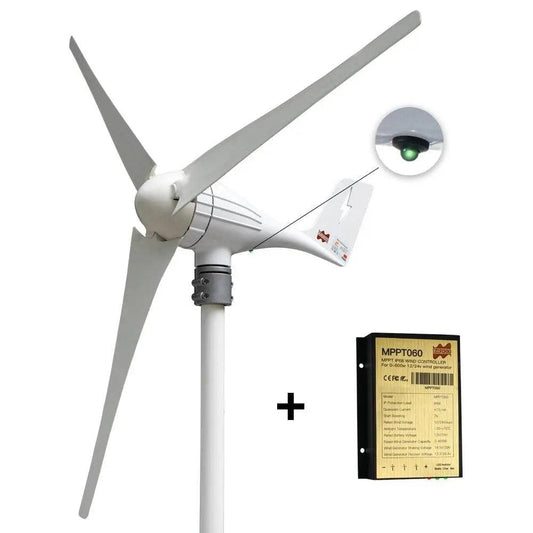 Wind Turbine Generator 600W 12/24V LED Light MPPT Charge Controller - 54Grid - Renewable Energy Store