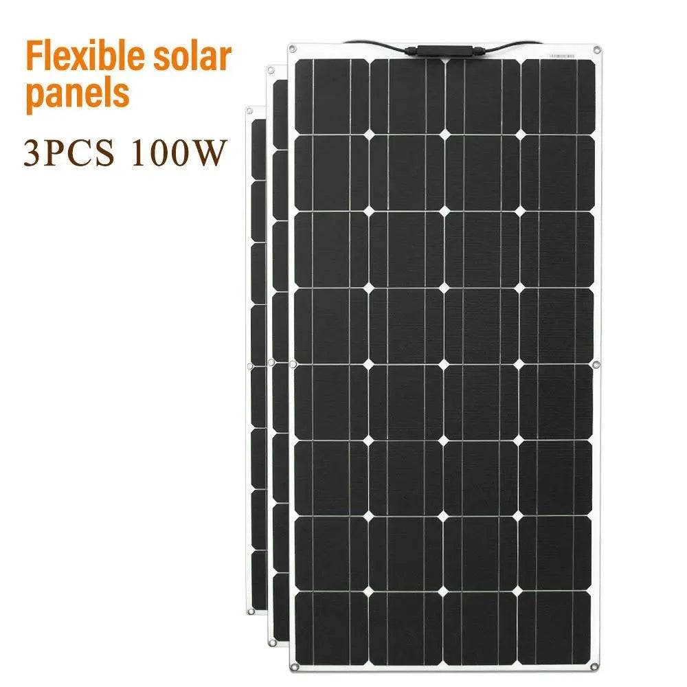 Solar Panel Monocrystalline Charger 500w 300w 200w Energy Systems 12v  Cell Diy  Module Camping Car - 54Grid - Renewable Energy Store