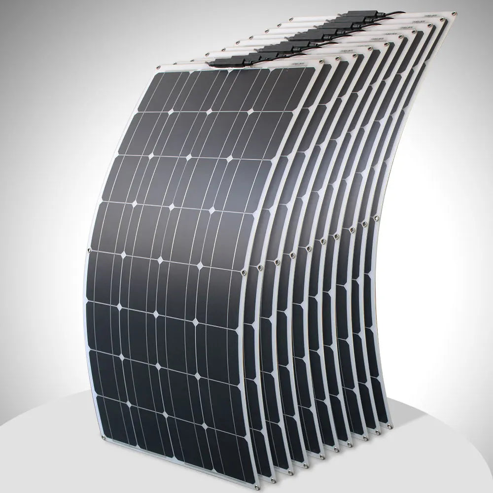 1000w flexible solar panel 12v 24v panel solar 100w monocrystalline  battery charger for rv electric car camping yacht - 54Grid - Renewable Energy Store