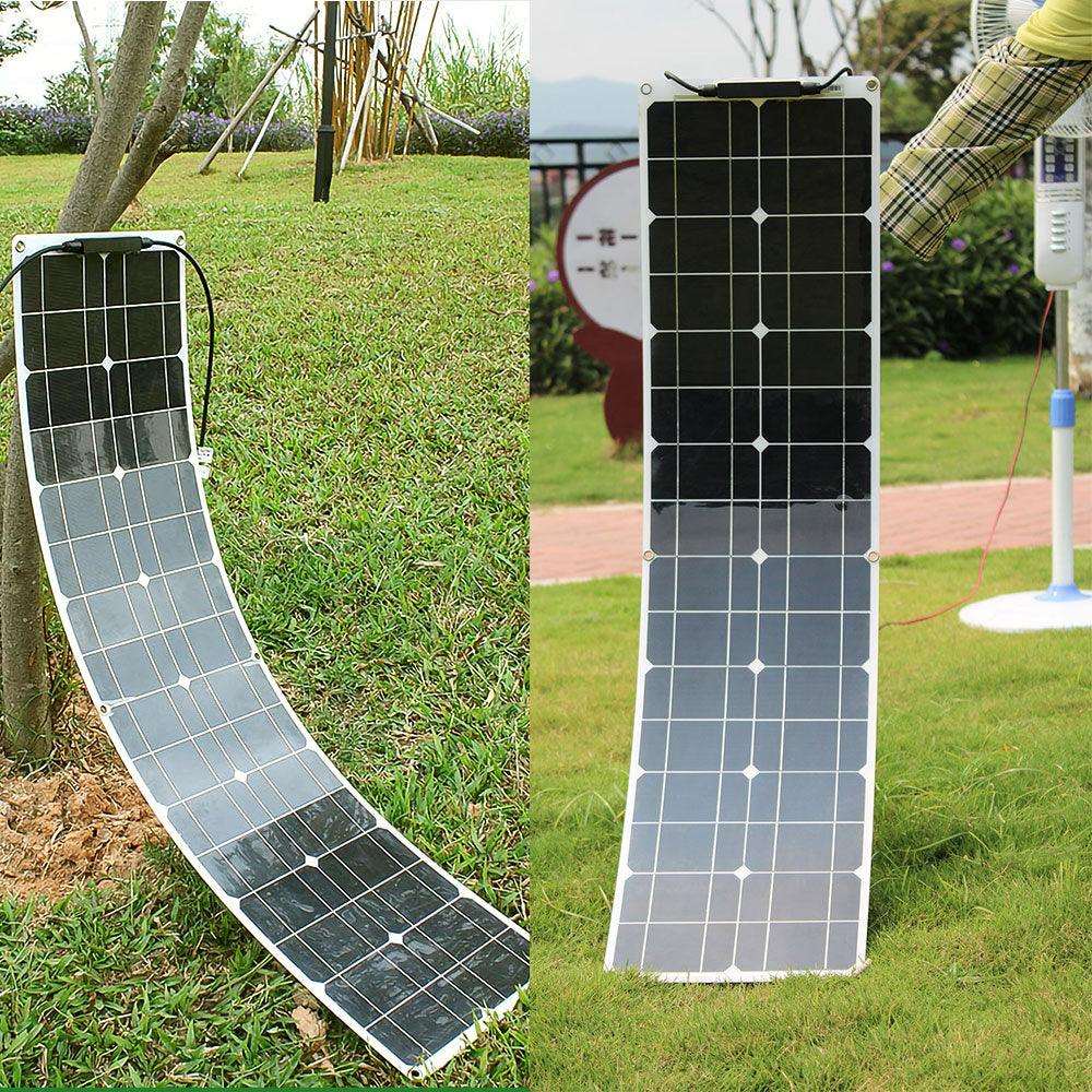 Solar Panel  50 Watt Flexible150/200 W Waterproof Narrow 12/24v Monocrystalline - 54Grid - Renewable Energy Store