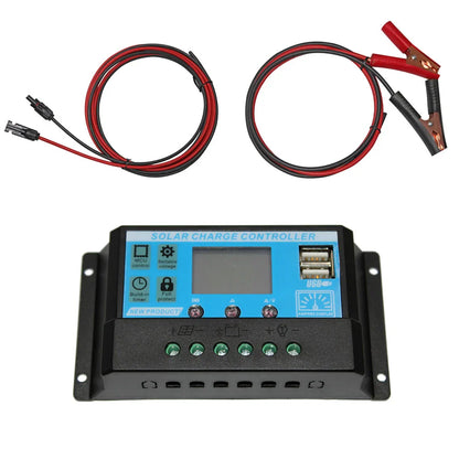 Solar Panel kit Accessories 10a 20a 30a 40a 50a 60a PWM Controller 12v 100w Flexible Module Cable Battery - 54Grid - Renewable Energy Store