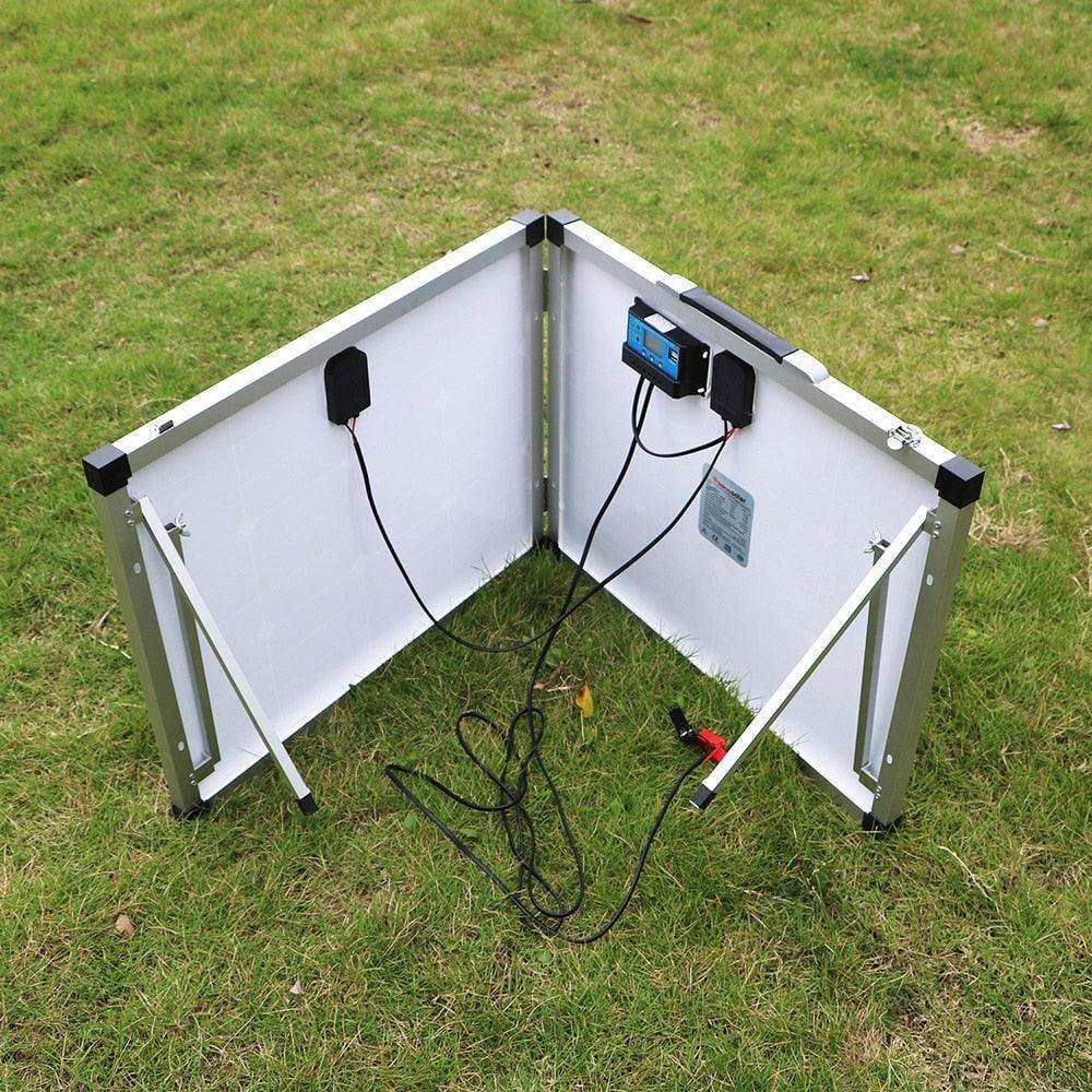 Solar Panel 100W (2Pcs x 50W) USB Controller Solar Battery Cell/Module/System Charger - 54Grid - Renewable Energy Store