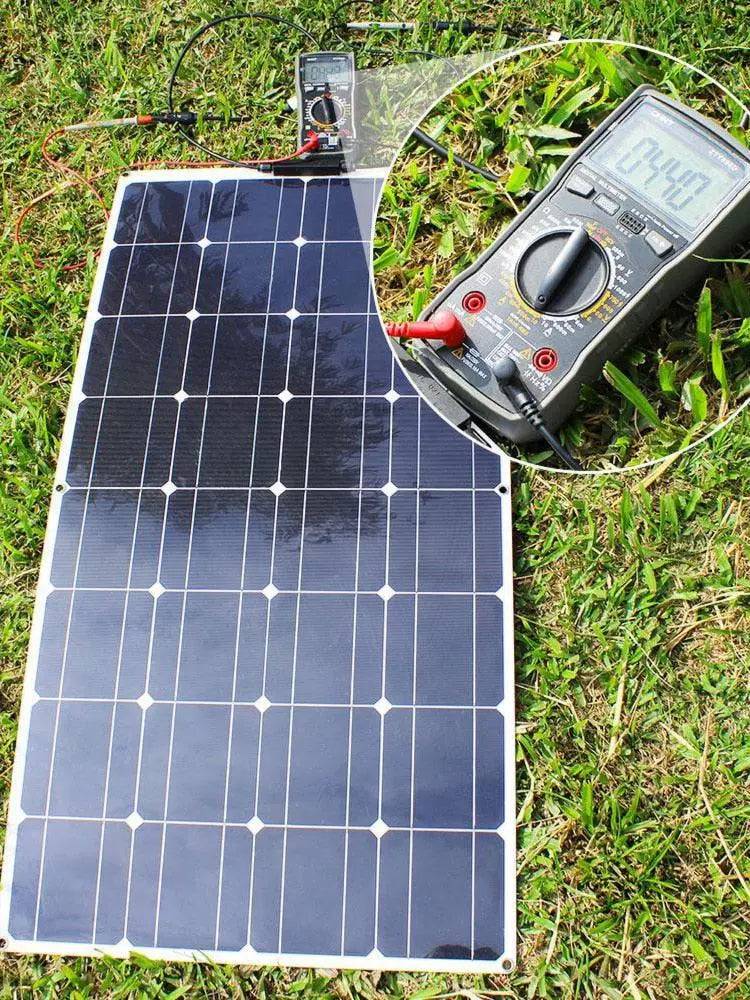Solar Panel High Efficiency 100w 500w Charger Portable 12v 24v Battery Controller System Flexible Set Camping Power Bank - 54Grid - Renewable Energy Store