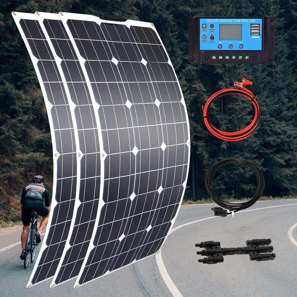 Solar Panel 100/200/300/400 W Flexible PWM Controller 12V/24V Battery Charger - 54Grid - Renewable Energy Store