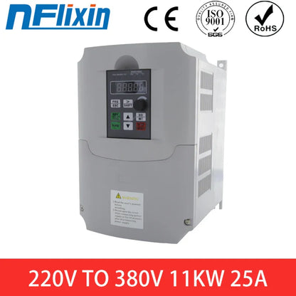 Inverter 0.75KW/1.5KW/2.2KW/4KW/5.5KW/7.5KW 220 into 380 out single phase 220V household electric input Three-phase 380V output by 54Grid - Renewable Energy Store