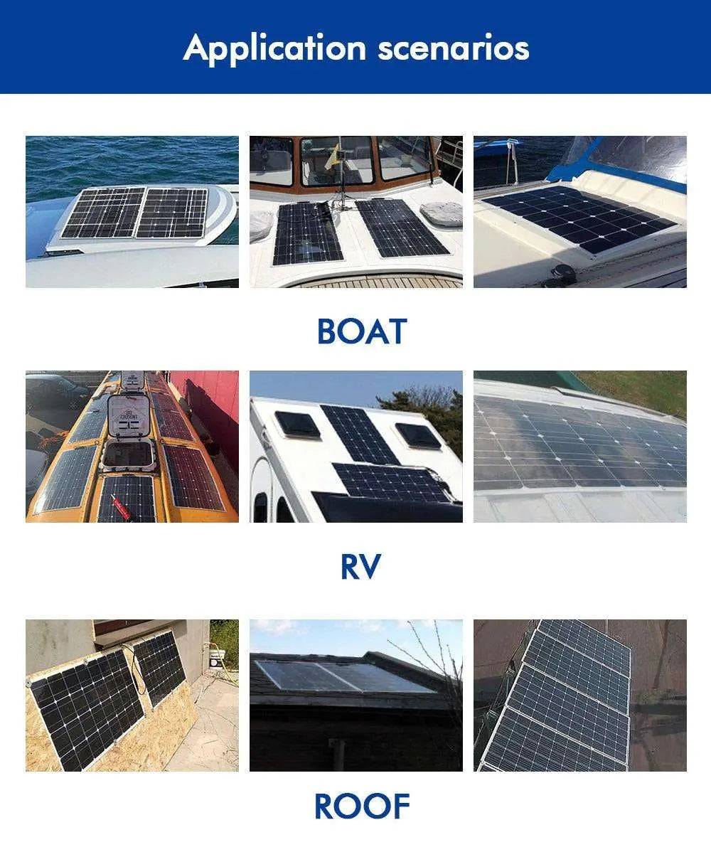 Solar Panel 100/200/300/400 W Flexible PWM Controller 12V/24V Battery Charger - 54Grid - Renewable Energy Store