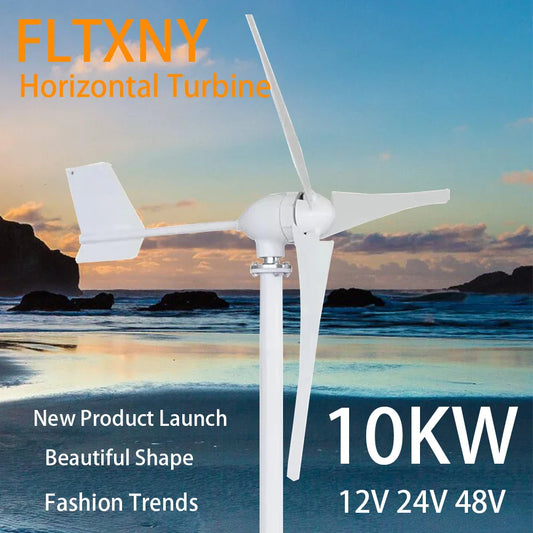 High Power Residential Wind Turbine 10kw Camping Windmill Home Appliance 12v 24v 48v Fan Free Energy Magnetic Generators by 54Grid - Renewable Energy Store