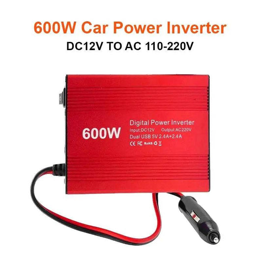 Power Converter Modified Sine Wave Universal Socket  12V /  220V / 600W - 54Grid - Renewable Energy Store