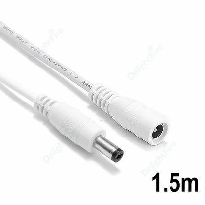 5.5mm 2.1mm DC Extension Cord 22AWG 3A for CCTV LED Lights by 54Grid - Renewable Energy Store