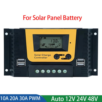 PWM 10A 20A 30A 100VDC Solar Charge Controller For 12V 24V 48V Lifepo4 GEL by 54Grid - Renewable Energy Store