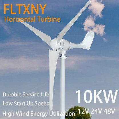 China Factory 10KW 12V 24V 48V Wind Turbine With 3/5 Blades Small Wind Turbine for Home Use by 54Grid - Renewable Energy Store