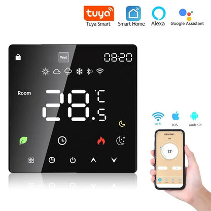 Tuya WiFi Smart Thermostat Electric Floor Heating TRV Water Gas Boiler Temperature Voice Remote Controller for Google Home Alexa by 54Grid - Renewable Energy Store