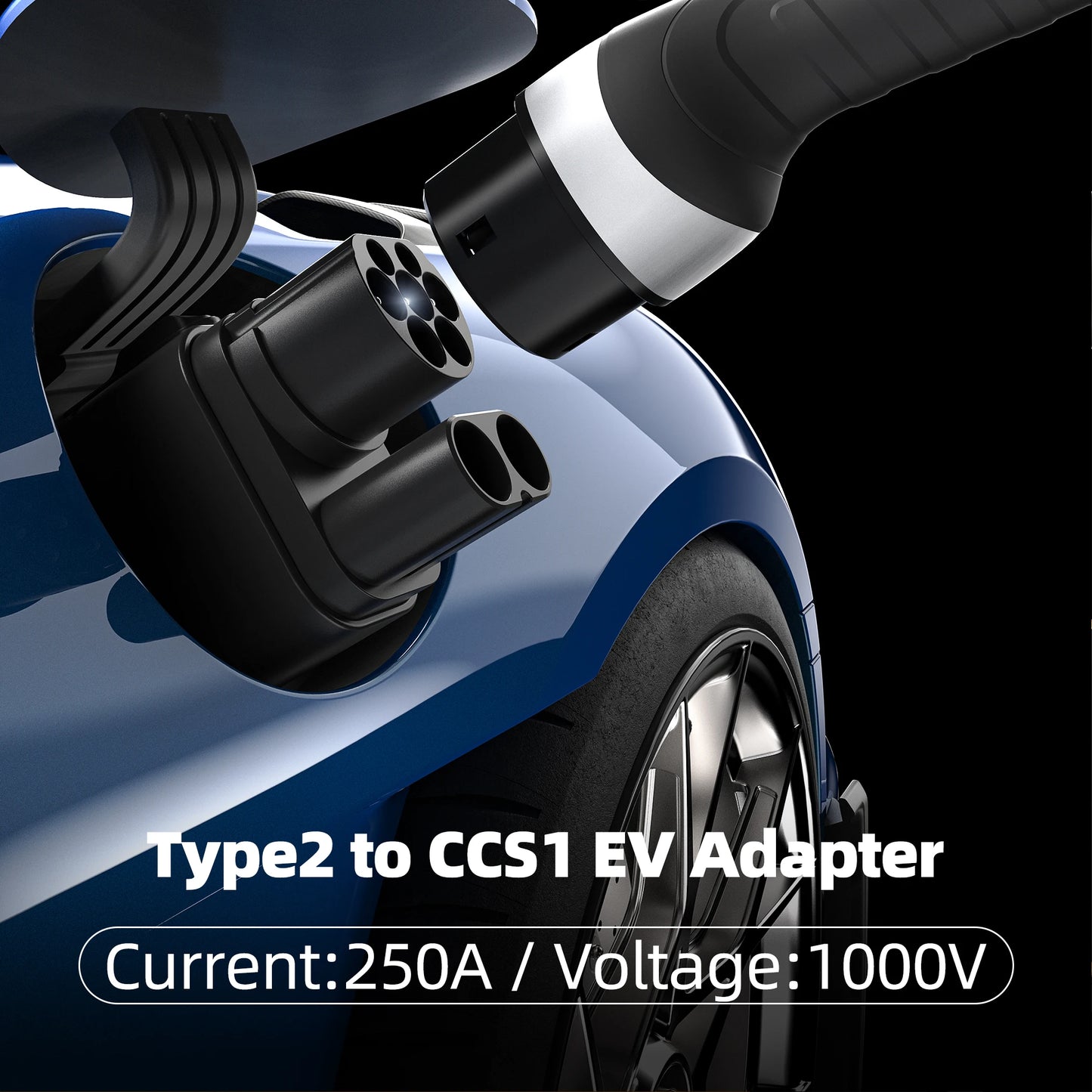 feyree CCS2 to CCS1 Adapter DC Fast EV Charging Adapter From CCS2 to CCS1 EV Charger CCS2 to CCS1 for Electric Vehicle Charger
