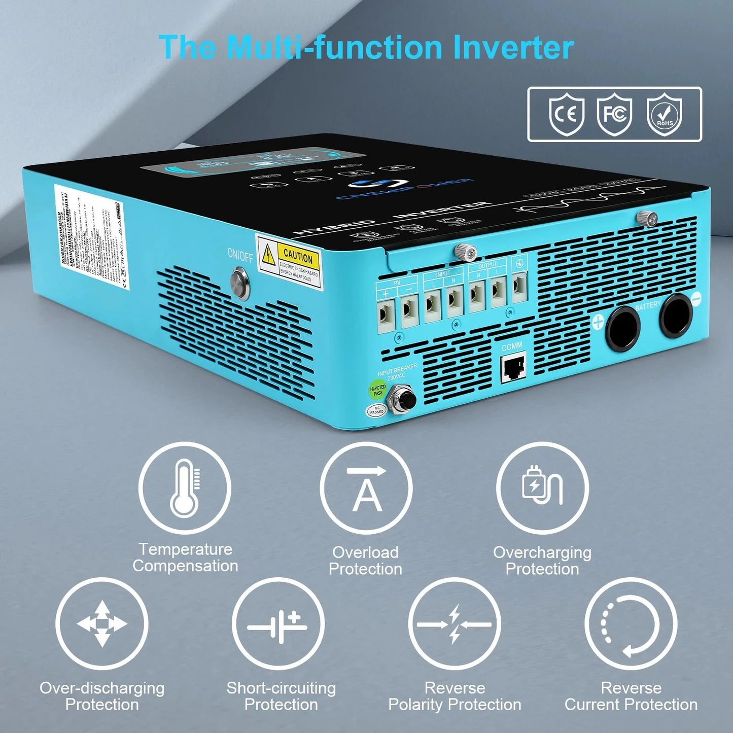 Pure sine wave 4.5kw 4500w hybrid inverter 24v 150A MPPT controller power supply sloar system - 54Grid - Renewable Energy Store