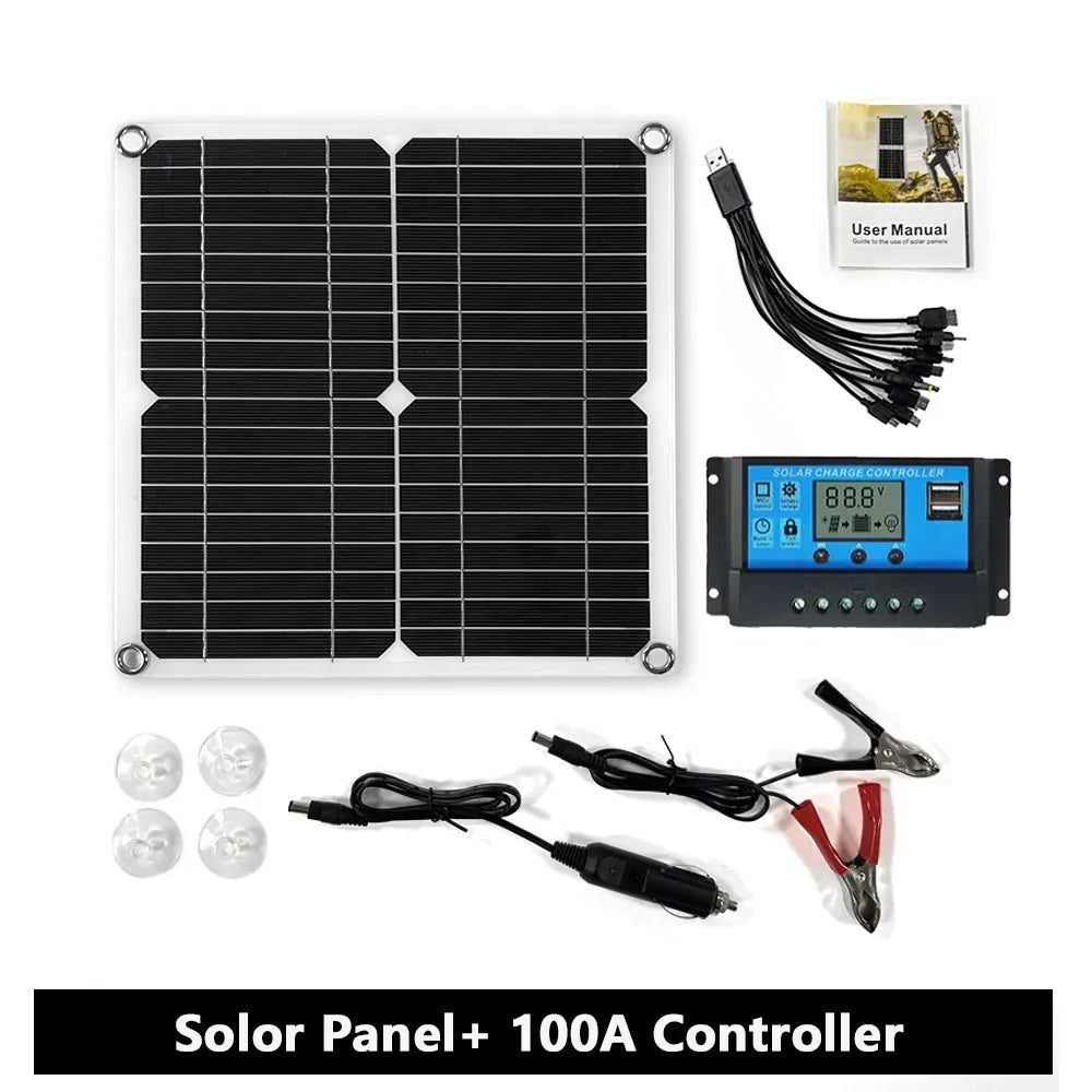 400W Flexible Solar Panel 12V Battery Charger Dual USB Power Bank for Phone Car Yacht RV by 54Grid - Renewable Energy Store