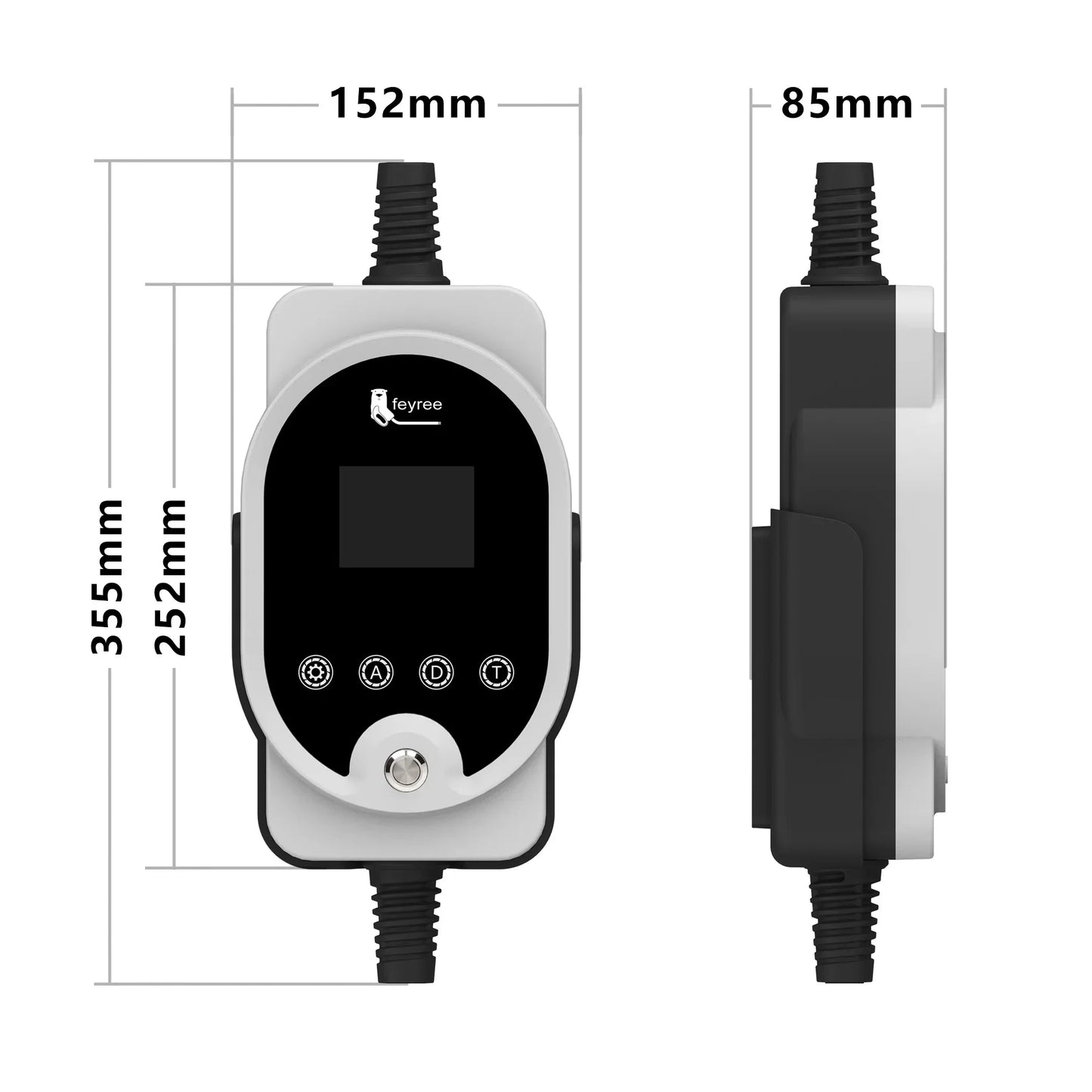 feyree EV Charger Type1 Plug 32A 40A 50A Fast Charging EVSE Wallbox for Electric Car Charging Station Adjust Current & Set Delay