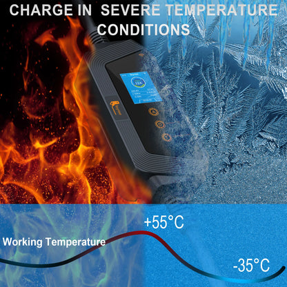 feyree Portable EV Charger with TS-NACS Connector 32A up to 50A 12kw High Power EV wallbox with APP WIFI for All Tesla Models
