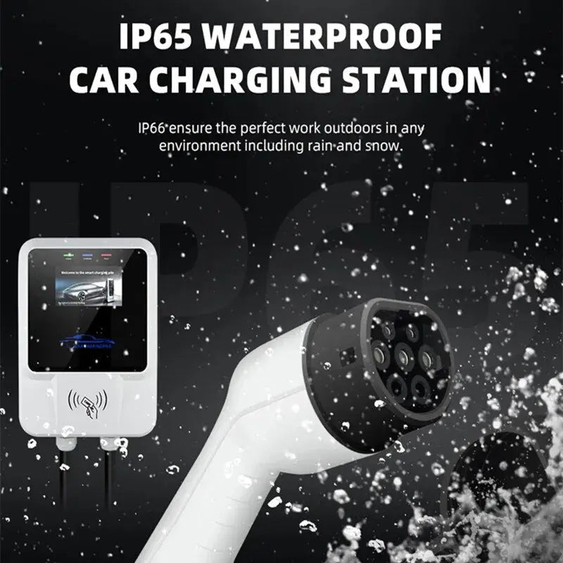 7KW Electric Car Charging Station with RFID Cards EV Chargers Type1/Type2/GBT EV Wallbox Charger IEC62196-2 J1772 - 54Grid - Renewable Energy Store