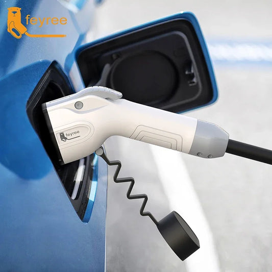 feyree V2L Cable Discharge Plug EV Charger GBT Cord 16A Charging Cable 5m with EU Adapter Outdoor Power Station Electric Car
