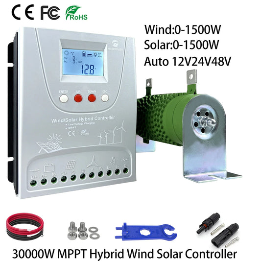 2000W 12V 24V 48V MPPT Hybrid Solar Controller With WIFI LCD Display by 54Grid - Renewable Energy Store