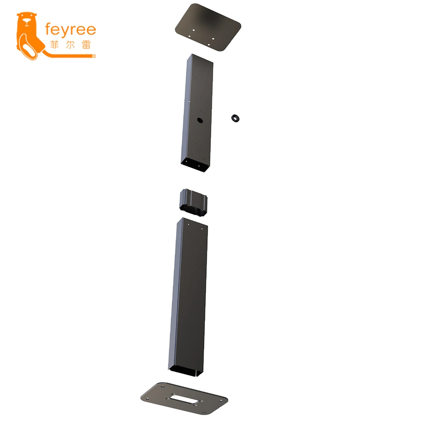 feyree Electric Vehicle Charging Station Pile Post Upright Post Wall Mounted for Wallbox Type1 Type2 Charger