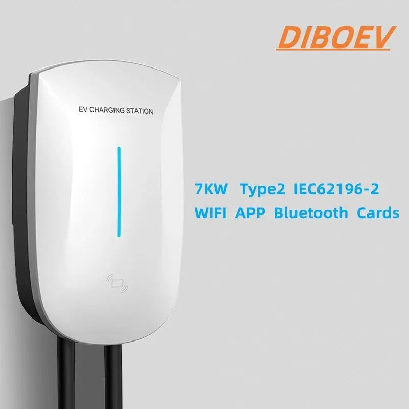 EV Charger Type2 22KW 3Phase Current Adjustable EVSE Wallbox WIFI APP BT Version for Electric Vehicle Car Charging Station - 54Grid - Renewable Energy Store