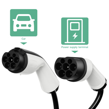 AFYEEV 22KW EV Charging Cable GB/T Female Car side to type2 IEC 62196 Male Plug EVSE Charging Station Type2 to GB/T 16A 3 Phase
