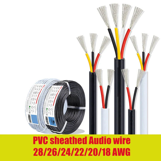 2 3 4 Core Electronic Audio Sheathed Wire 12V Auto Cable AWG by 54Grid - Renewable Energy Store
