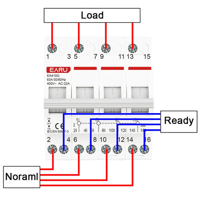 1P 2P 3P 4P 40A 63A 125A Din Rail Modular MTS Dual Power Manual Transfer Switch Isolating Discounnecting Switch Circuit Breaker