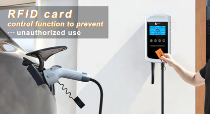 feyree GB/T Socket EV Charger 7.6kw 32A Wallbox 4.3 inch Big Screen APP Charge History Record 11kw 22kw 3 Phase Charging Station