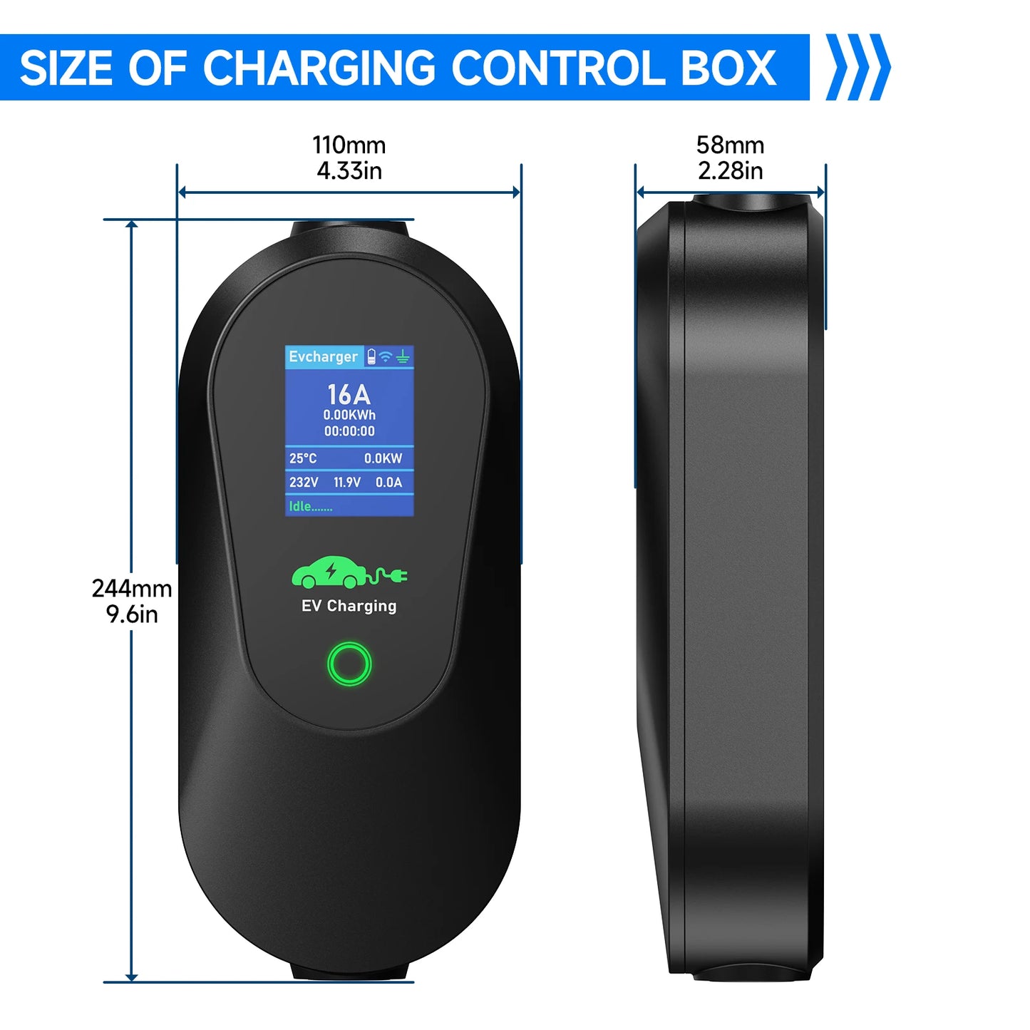 AFYEEV 3600W Portable Type2 IEC62196-2 EV Charger Type1 SAE J1772 Electric Car Charger GBT EVSE Charging Cable WiFi Bluetooth