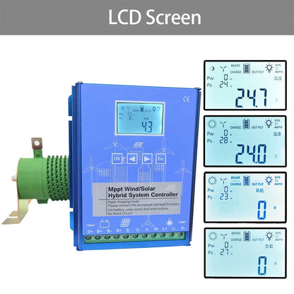 2200W MPPT Hybrid Wind Solar Charge Controller 12V 24V 48V Regulator by 54Grid - Renewable Energy Store