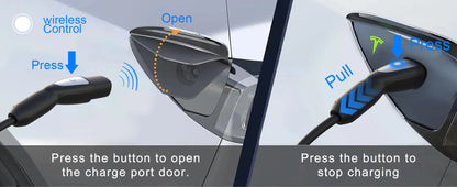 feyree 3.5kW 16A 1Phase Adjustable Current Portable EV Charger Fast Charging with TS-NACS Charger Plug Compatible for Tesla Cars