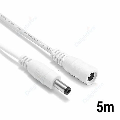 5.5mm 2.1mm DC Extension Cord 22AWG 3A for CCTV LED Lights by 54Grid - Renewable Energy Store