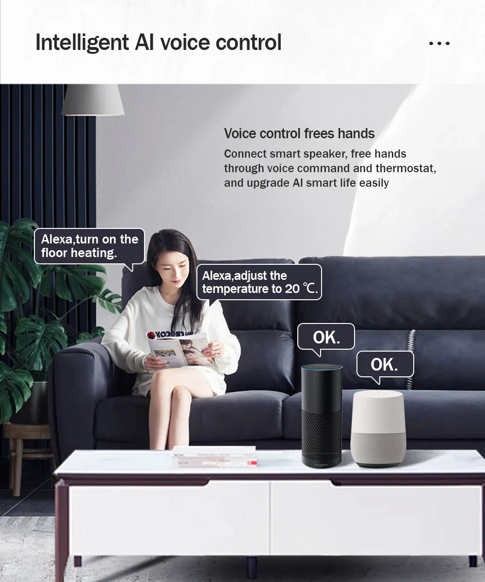 X7 TUYA APP WiFi Smart Thermostat Temperature Controller Floor Heating TRV Water Gas Boiler Remote Control for Alexa Google Home by 54Grid - Renewable Energy Store