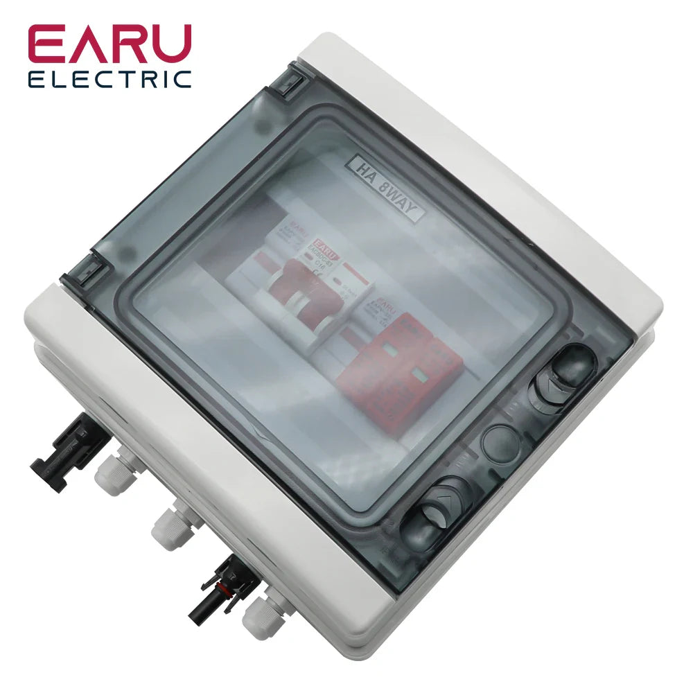 500V 1 Input 1 Output Solar photovoltaic PV Combiner Box With Lightning Protection DC Fuse MCB SPD Waterproof Box IP65 by 54Grid - Renewable Energy Store