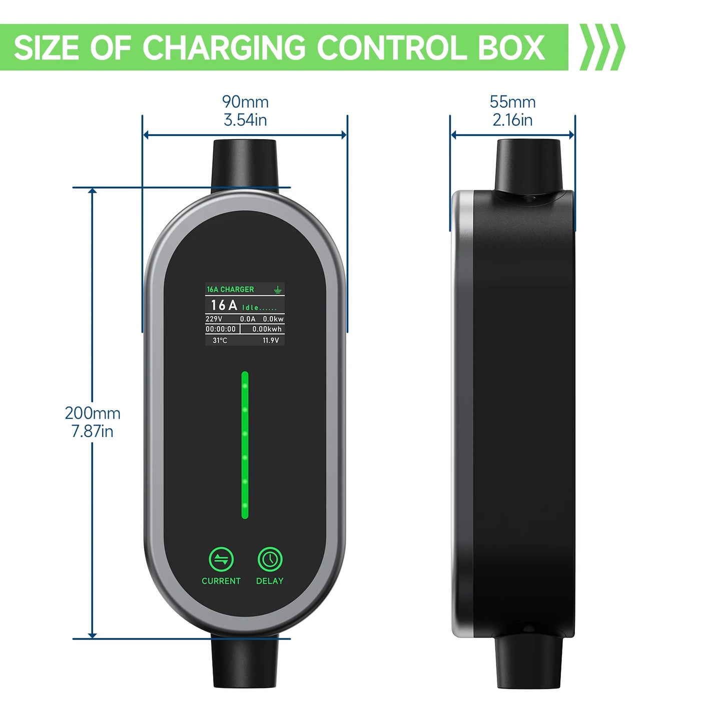 AFYEEV 3600W Portable Type2 IEC62196-2 EV Charger Type1 SAE J1772 Electric Car Charger GBT EVSE Charging Cable Wallbox EU Plug