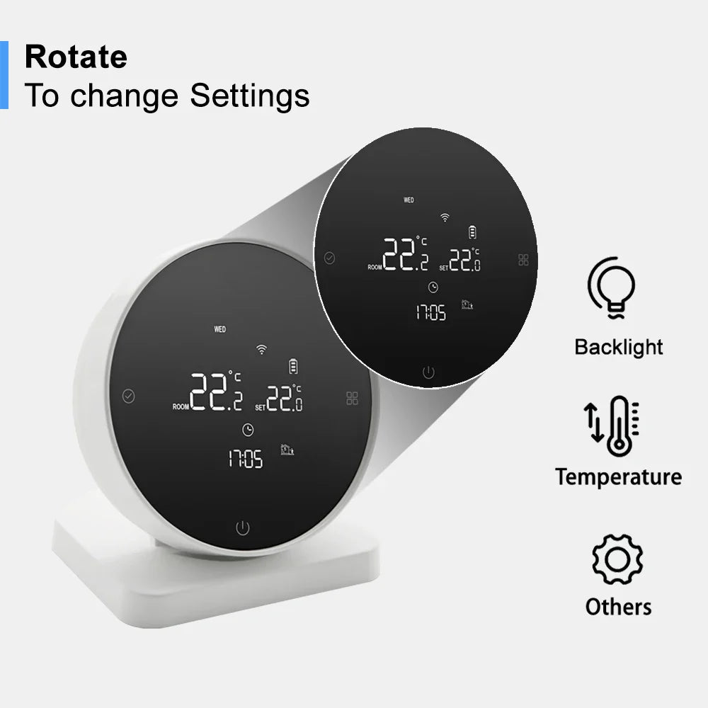 Wireless WiFi Thermostat for Gas Boiler Heating Tuya Battery RF Wireless Receiver Temperature Controller Alice Google Home by 54Grid - Renewable Energy Store