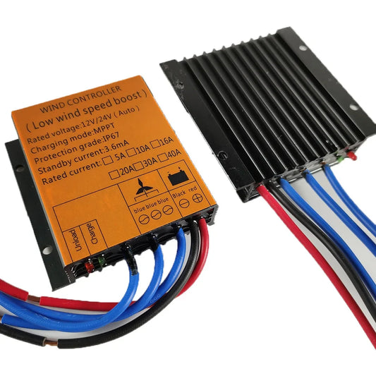 MPPT 100w -1000W Waterproof PWM Wind Turbine Charge Controller 10A 40A Low Wind Speed Regulator Voltage Boost 12V 24V AUTO 48V by 54Grid - Renewable Energy Store