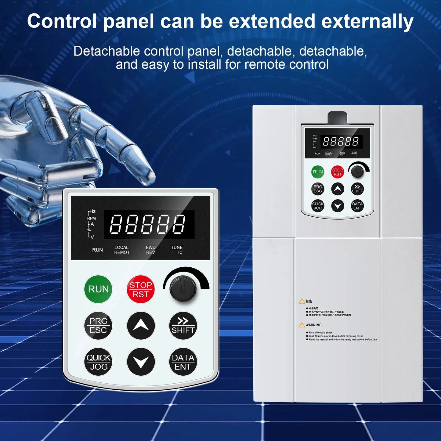 VFD Inverter 380V Three Phase Output 7.5KW/11KW Frequency Converter AC Drive - 54Grid - Renewable Energy Store