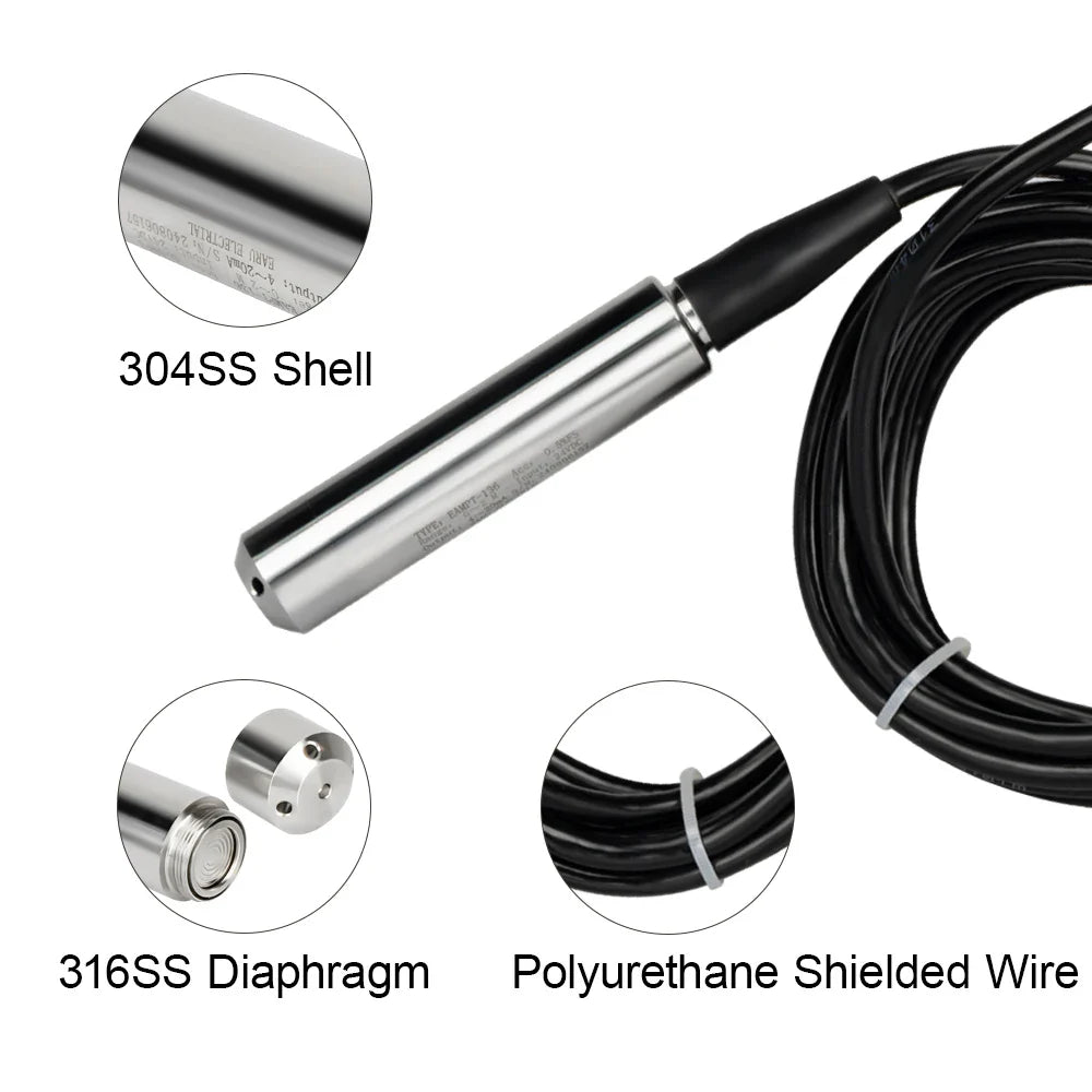 4-20mA Waterproof Integral Level Transmitter Controller Input Liquid Oil Water Level Sensor Controller Float Switch Mount Box