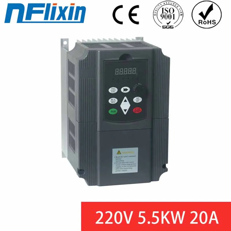 VFD Inverter 220V 1-Phase, Speed Control for Single Phase Motor, 1.5KW/2.2KW Converter by 54Grid - Renewable Energy Store