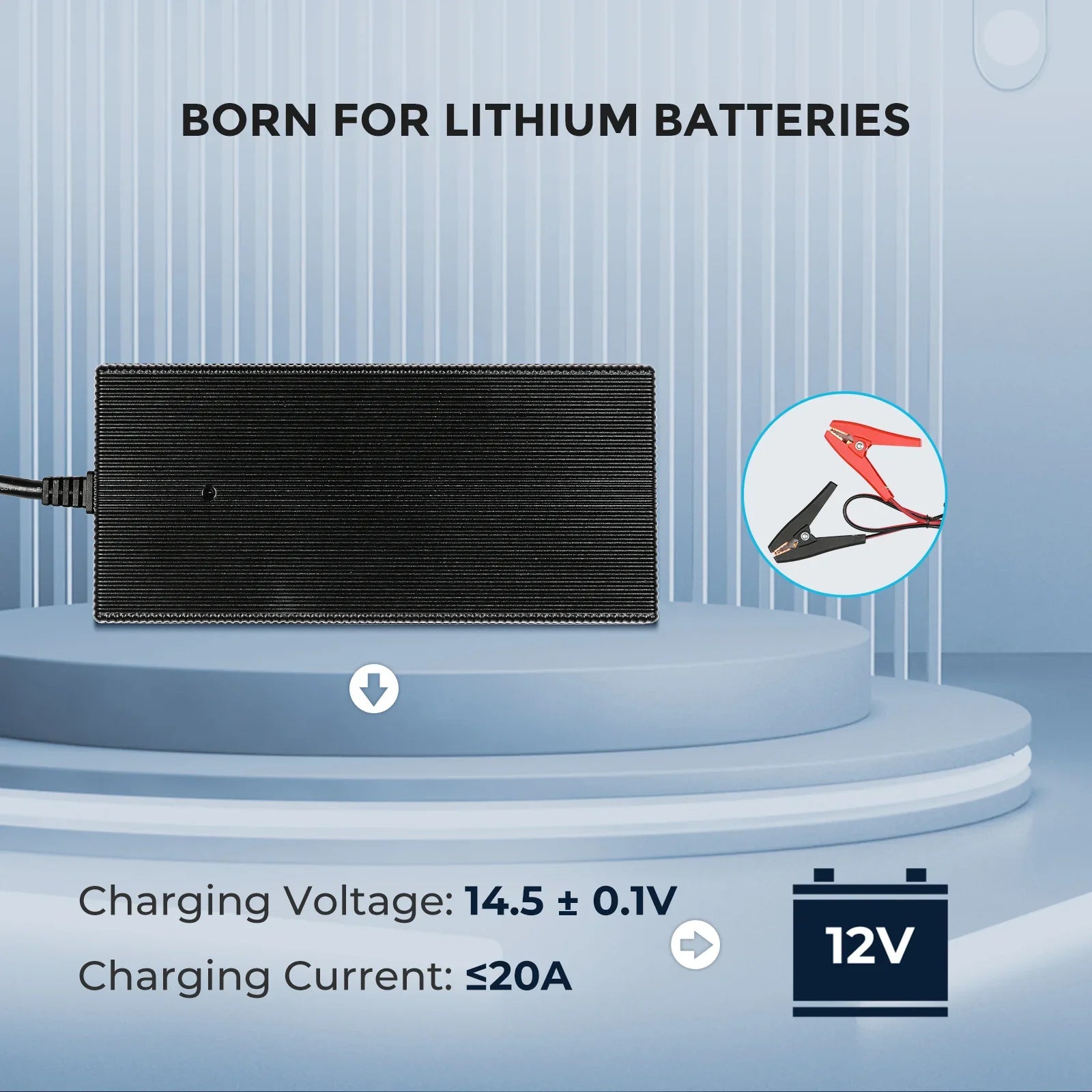 20A LFP 240V 12V AC Battery Charger For Lithium Iron Battery by 54Grid - Renewable Energy Store
