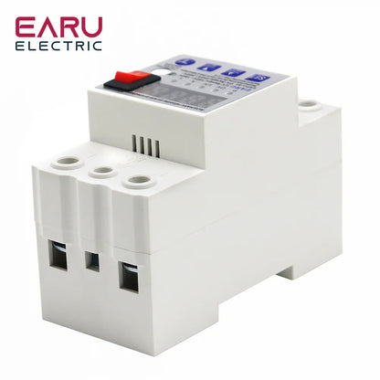 63A Automatic Reconnect Circuit Breaker Over And Under Voltage Over Current Leakage Protection Surge Protect Protector Relay by 54Grid - Renewable Energy Store